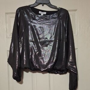 Shiny Black Top by New York & Company